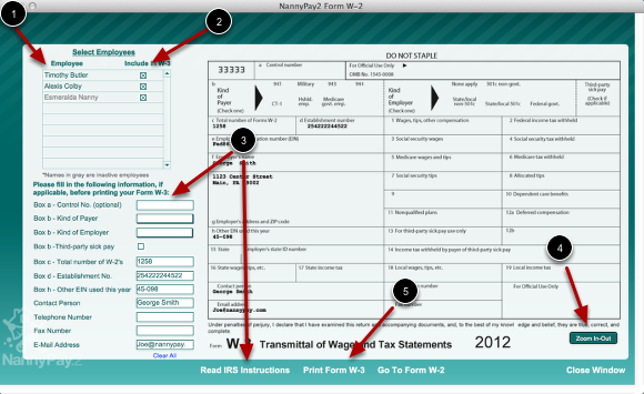 2012 IRS Tax Form W-2 Laser Print 